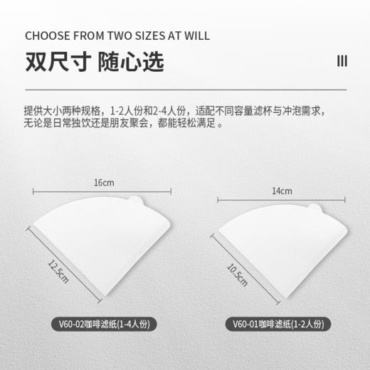 家用咖啡过滤纸V60手冲V型锥形美式咖啡机滴漏式滤纸 商品图4