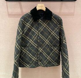 女款格纹薄款棉衣007