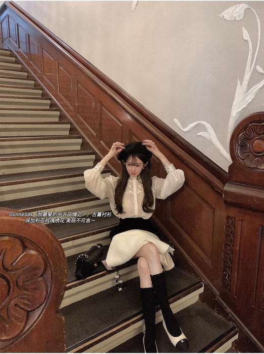 金蘑菇菇 奥斯汀手工坊/白金小香套组 早秋英式精致感时尚套装 商品图6