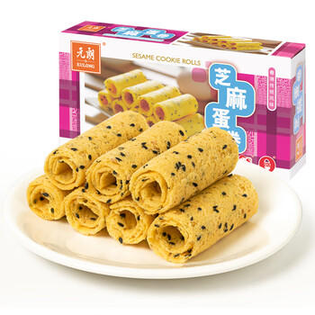 元朗鸡蛋卷饼干 休闲零食品曲奇糕点心 芝麻薄酥脆儿童孕妇老年人150g /休闲食品 /饼干 /酥性饼干 商品图0