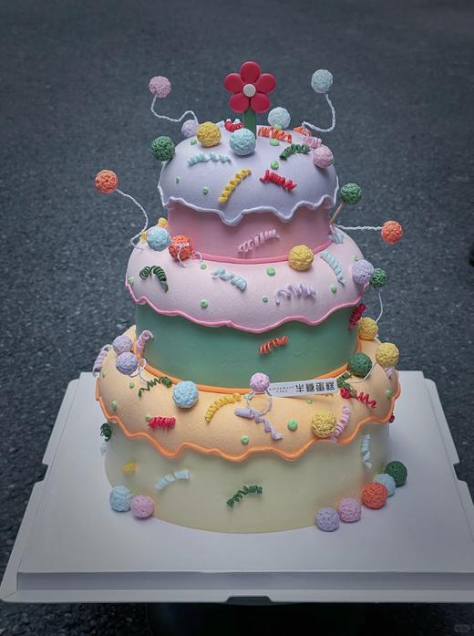 多款式~多巴胺色双层卡通蛋糕-低糖处理无添加 商品图1