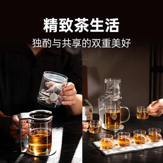 哲品派SE系列 自动茶具懒人泡茶器Tritan新款磁吸茶水分离飘逸茶壶玻璃杯 商品图2