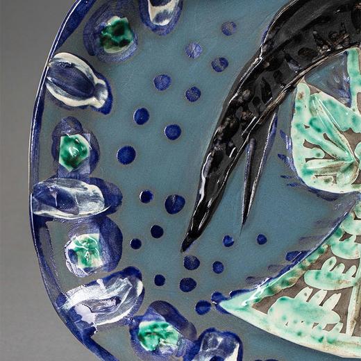 【已售】独角鹿西洋古董西班牙艺术巨匠毕加索与法国Madoura工坊合作出品限量装饰陶盘「Goat's Head in Profile (A.R. 145) 山羊头 145」 商品图2