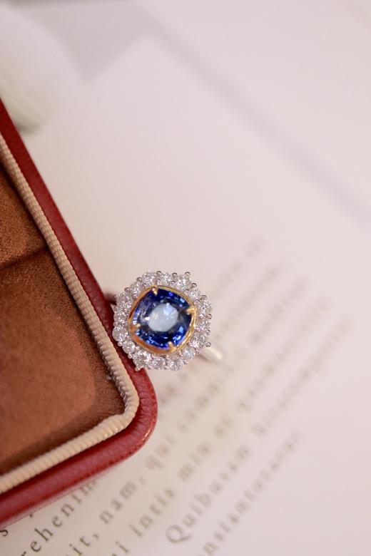 2.45ct刻面蓝宝石戒指 商品图3