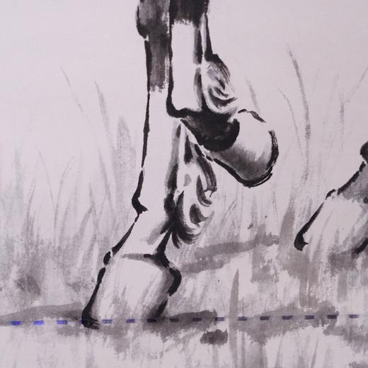 徐悲鸿 《立马图》炫彩钞艺画，采用 “纸黄金” 之称的钞券纸为载体，将防伪工艺与艺术复刻完美融合，让这件作品兼具艺术性与权威性 商品图3