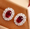 2.07ct刻面红宝石耳钉 商品缩略图0