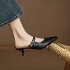 【预售5天】包头凉拖鞋女夏季外穿气质羊皮细跟尖头半拖一脚蹬高跟穆勒鞋JLY&18-666 商品缩略图2