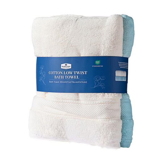 MM 山姆 Member's Mark 纯棉低捻浴巾 2条装 商品图6