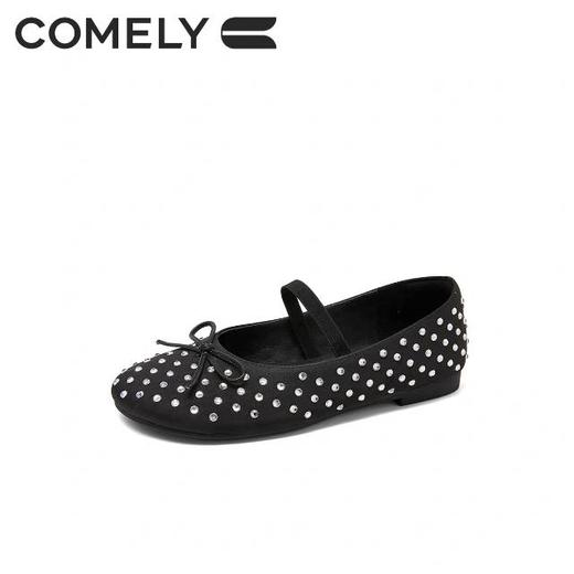 【云粉节】BF楼康莉法式芭蕾鞋女2025新款水钻平底通勤浅口单鞋玛丽珍鞋KYQ55398 吊牌价1080 活动价539 商品图3