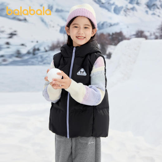 【库洛米IP】巴拉巴拉女童背心羽绒马甲秋冬童装儿童连帽三丽鸥萌 商品图1