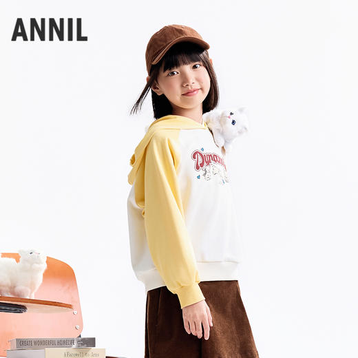 【实体店同款】女童带帽卫衣秋季新款安奈儿童装AG531303 商品图2