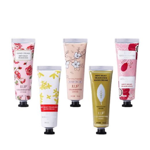 【速抢❗️9.9秒5支🔥香氛护手霜礼盒】一抹嫩美肌，指尖缭绕少女香气，奶油般丝滑体验，「换季再干」手部“咕噜”在喝水，亲肤不油腻改善肌肤干燥，柔嫩细腻护手霜礼盒装L 商品图4