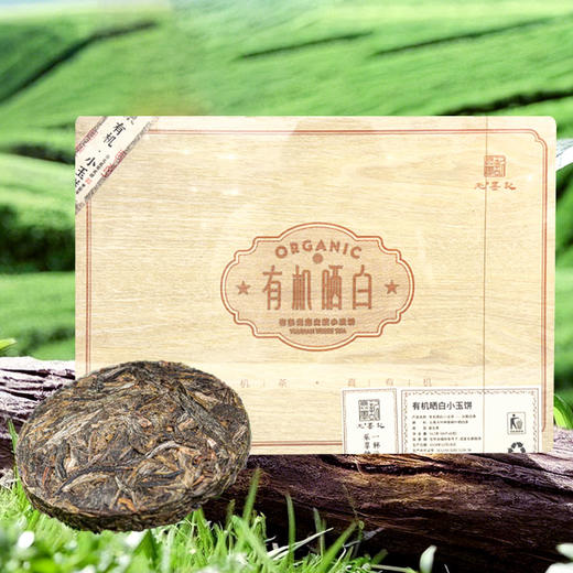 无墨记有机晒白小玉饼-云南白茶512克/盒 商品图4
