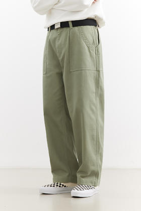 吃茶去chichaqu25全棉复古法式工装长裤宽松经典休闲男女