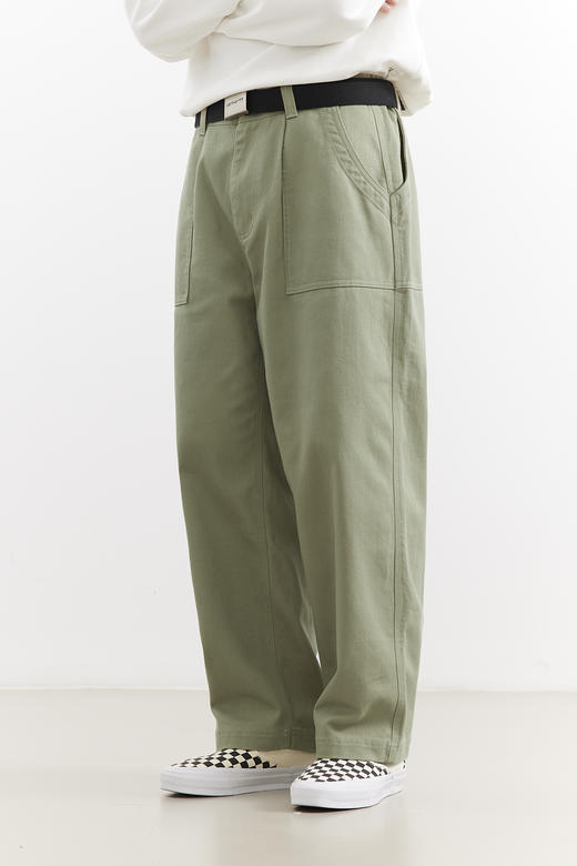 吃茶去chichaqu25全棉复古法式工装长裤宽松经典休闲男女 商品图0