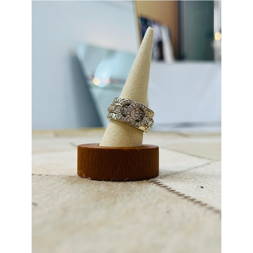 《可可挚爱杂物记》 双C叠戴戒指|错落组合 别针开口戒指|刚柔并济 冰晶繁花戒指|灵动优雅 水晶点缀 均码7号【非质量问题不退，谢谢理解】 商品图5