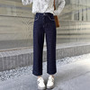 早秋必入神裤！烟管牛仔裤女2025新款高腰直筒宽松显瘦法棍九分裤！ 商品缩略图0