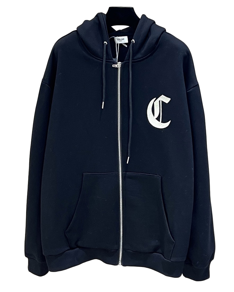 女款微抓绒刺绣帽衫拉链外套008