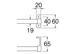 日本三荣SANEI圆形毛巾架W52 商品图1