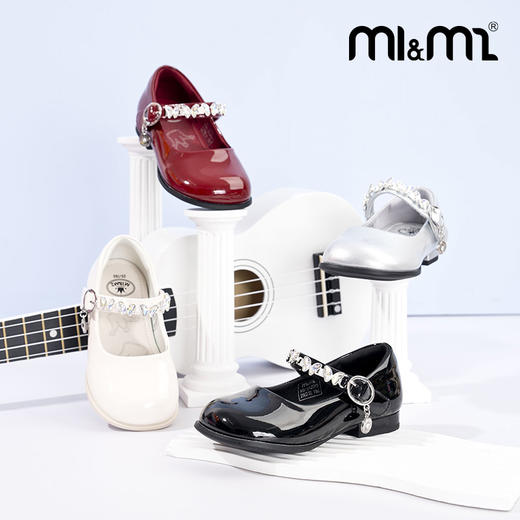 M1&M2钻蝶方头皮鞋M515A2080 商品图1