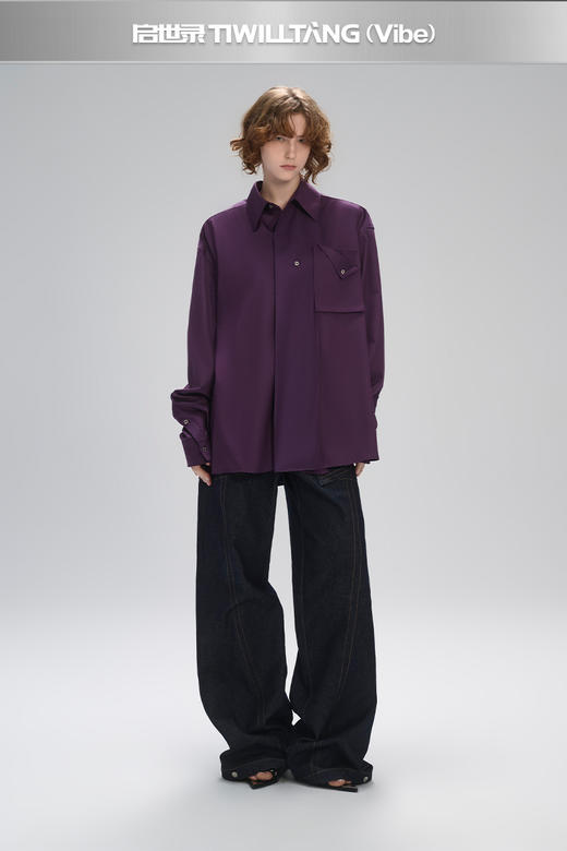 启世录TIWILLTANG“绫致逸影”立体门襟衬衫 商品图5
