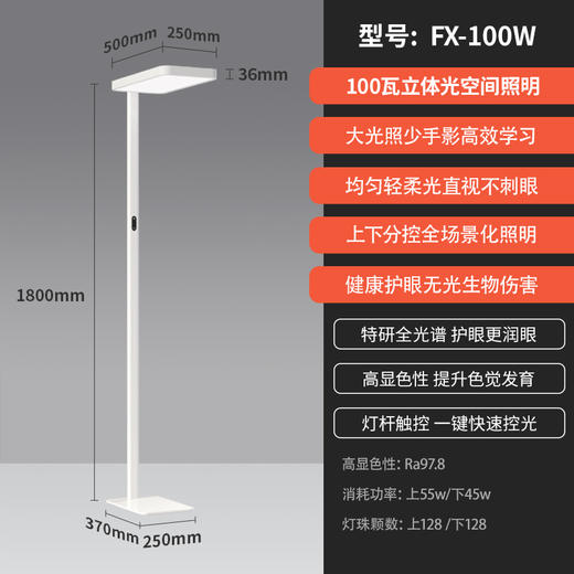 孩视宝学习护眼立体光大路灯FX-100W 商品图1