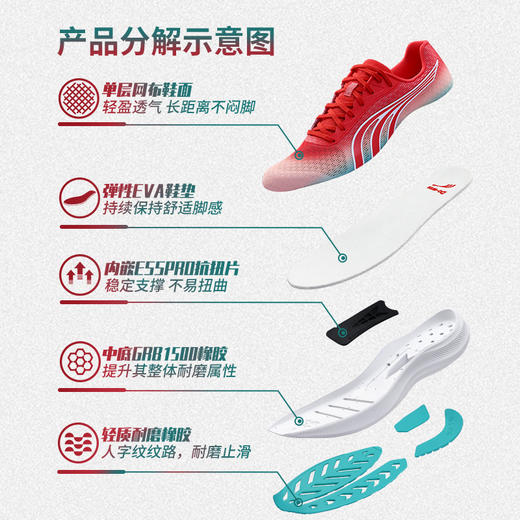 多威征程1代跑步训练男女田径体育生透气运动跑鞋MR35213 商品图1