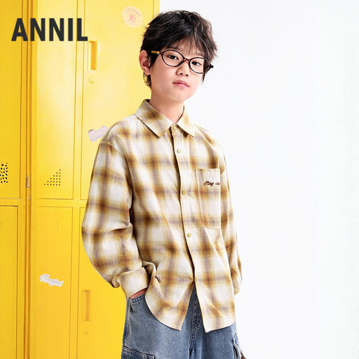 【实体店同款】男童翻领长袖上衣秋季新款安奈儿童装AB531126 商品图1