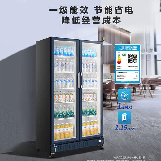 海尔（Haier）【旗舰新品】展示柜冷藏风冷无霜保鲜柜商用立式冰柜透明玻璃门冷柜超市便利店饮料啤酒 SC-650两门625L 商品图0