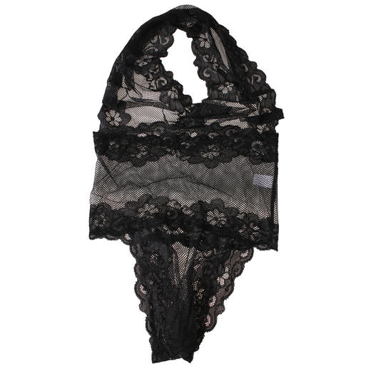 漫渺欧美露乳蕾丝网纱透明连体情趣内衣紧身包衣式性感诱惑套装 商品图5