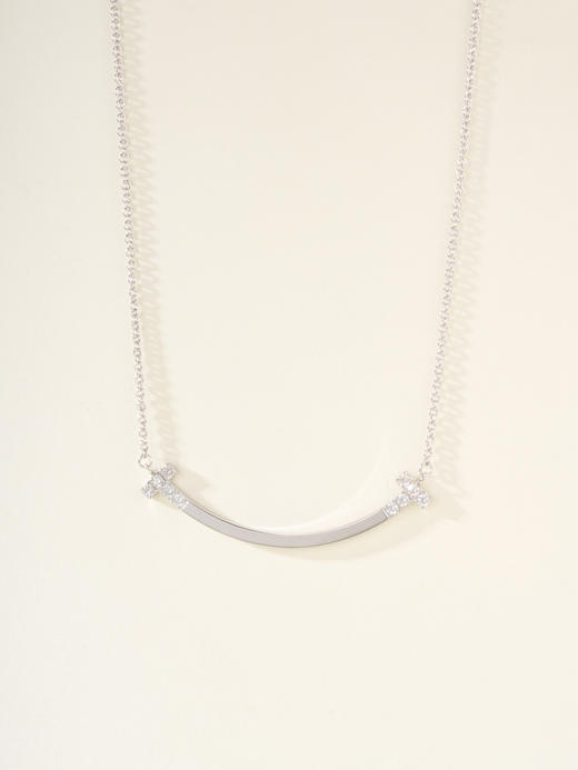 蒂芙尼 T新版微笑满钻项链 v金材质闪闪惹人爱✨（ZS*XTY） 商品图1