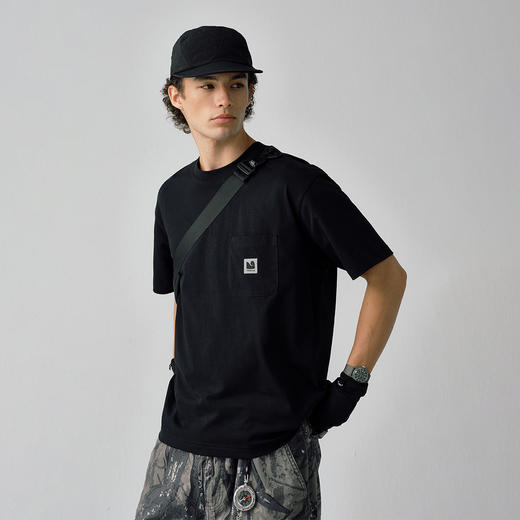 714street潮牌2024新款夏季索罗娜凉感短袖T恤男女情侣纯色打底衫 商品图2