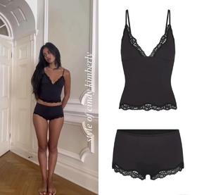 重磅渠道！sk蕾丝边内衣套装  贴身款不退不换！蕾丝吊带/短裤   弹力巨大元！三色入