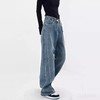 DANMO复古高腰直筒牛仔裤｜宽松0束缚，拉长腿部比例 商品缩略图0