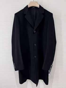 男款单排扣翻领大衣010