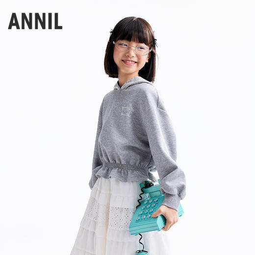 【实体店同款】女童带帽卫衣秋季新款安奈儿童装AG531305 商品图2