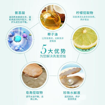 亮荘珍珠营养洗发露750g去屑止痒洗发水清爽洁净改善头皮燥痒 /个人护理 /洗发护发 /洗发水 商品图6