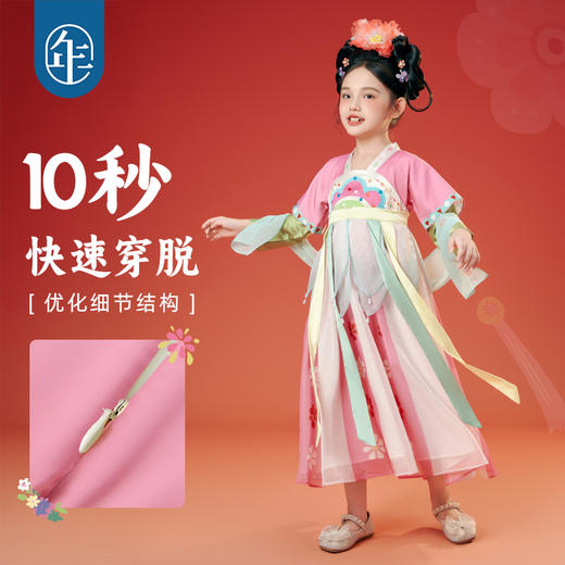 年衣童装女童汉服裙25年秋季新款超仙连衣裙花月仙踪汉服裙 商品图4