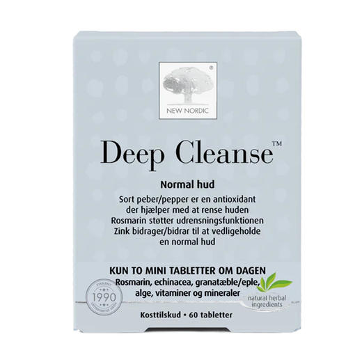 [丹麦]丹麦纽诺迪克草本清颜片迷迭香紫锥菊烟酰胺油皮毛孔深层清洁60粒. New Nordic Deep Cleanse 60 tabl. 商品图0