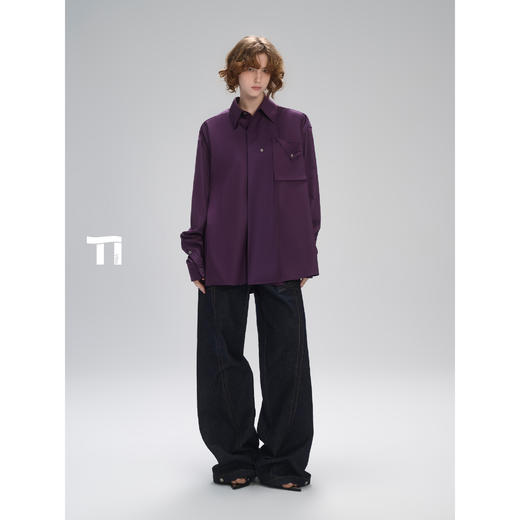 启世录TIWILLTANG“绫致逸影”立体门襟衬衫 商品图0