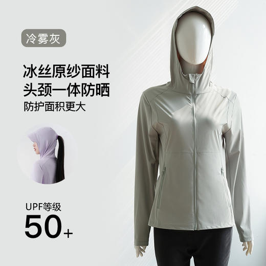 官网559！ UPF50防紫外线原纱透气防晒衣女 夏季户外冰丝轻薄连帽外套 商品图8