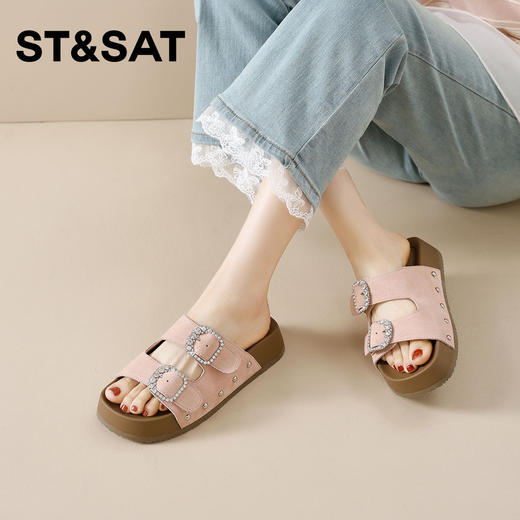 星期六复古百搭厚底勃肯凉拖SSD2110T8A 商品图2