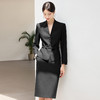 IWY/气质黑色英伦风西装半裙女秋冬长袖新款销售接待职业裙装25CS741 商品缩略图0