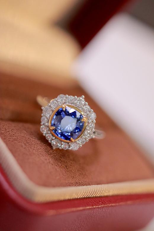 2.45ct刻面蓝宝石戒指 商品图5