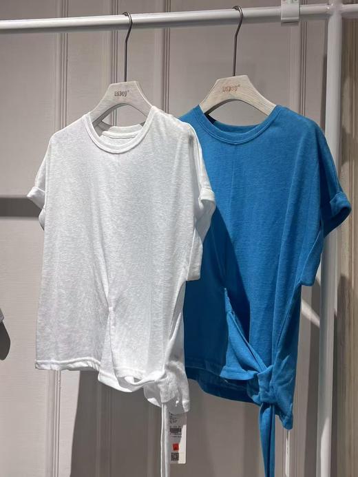 【门店同款】ENJOY夏季设计感绑带短袖T 162994984 商品图0
