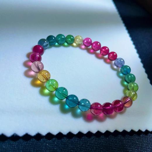 7mm单圈彩虹碧玺手串 商品图0