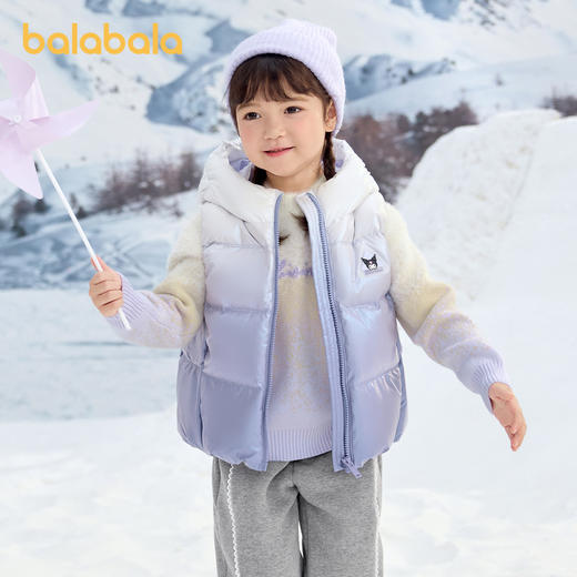 【库洛米IP】巴拉巴拉女童背心羽绒马甲秋冬童装儿童连帽三丽鸥萌 商品图0