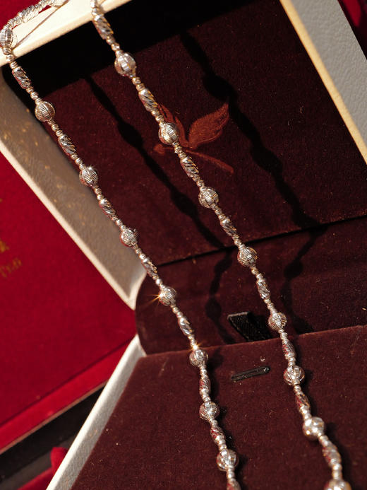 意大利18K金 爆闪镭射大金珠雕刻工艺项链(3-5天左右) 商品图6