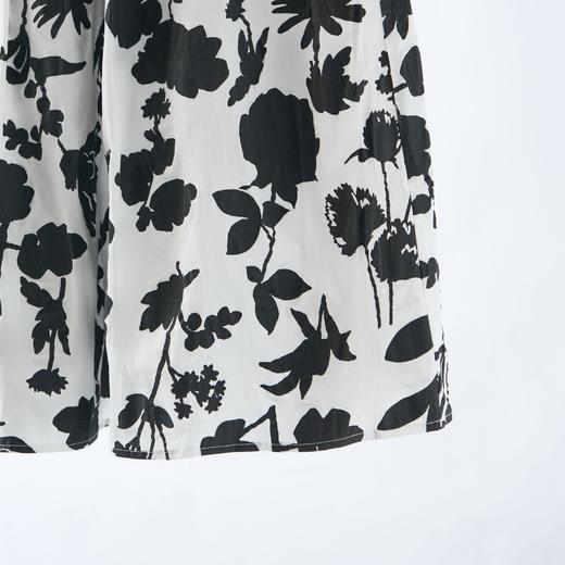 「自」全新升级【铂金会员201/天猫269/差价68】(53850)洛诗琳气质印花半身裙2025夏季新款60S长绒棉剪影印花半裙女 商品图3