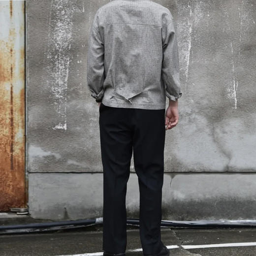 marka REGULAR STRAIGHT TROUSERS 羊毛混纺直筒长裤 商品图3